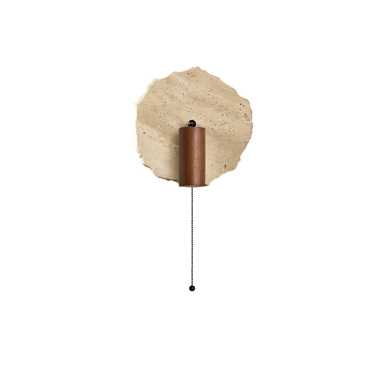 Nøordka Light Bespoke Wall Light Fixture Travertine Contemporary Walnut Accent Wall Light