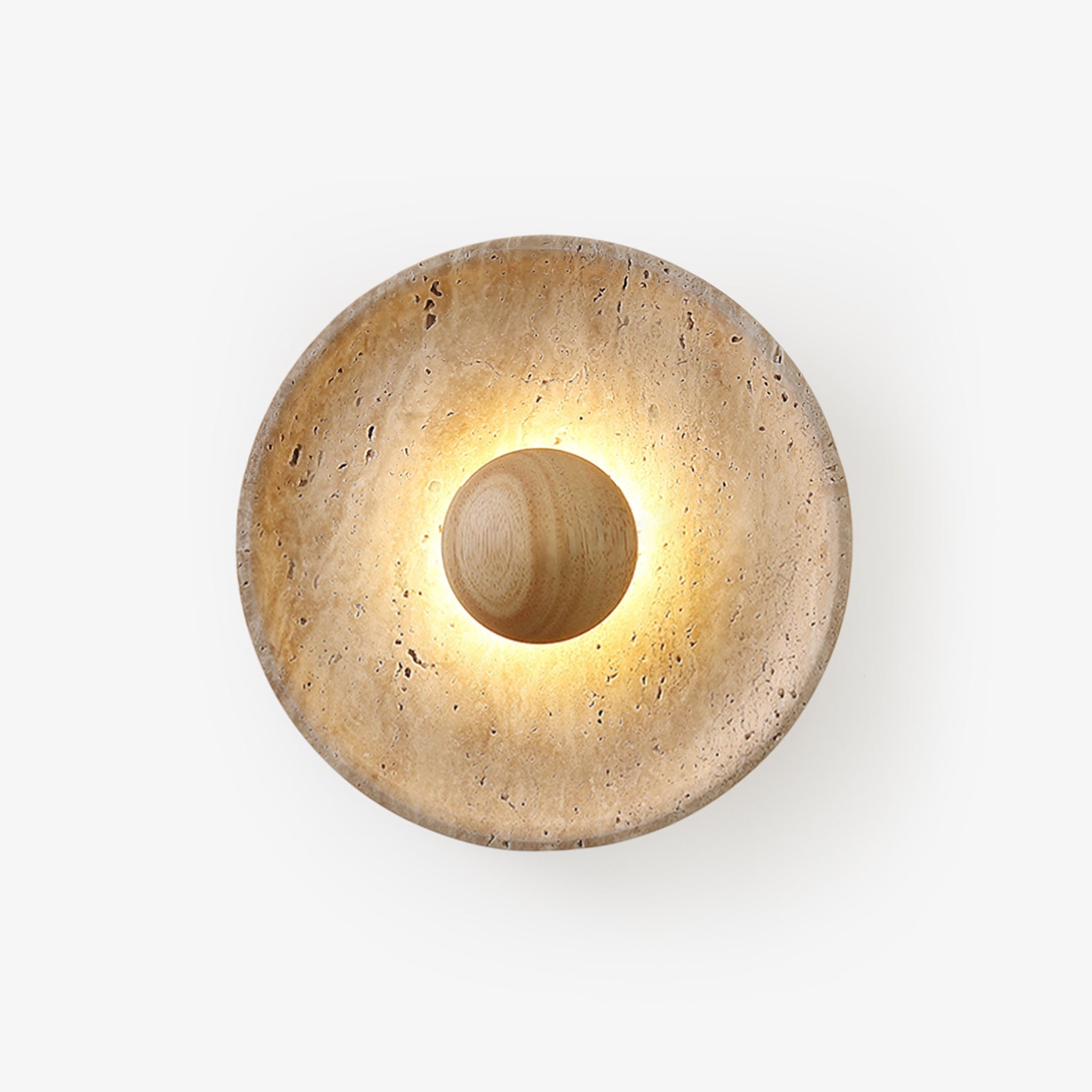 Nøordka Light Bespoke Wall Light Fixture Travertine Nordic Inspired Design Wall Light