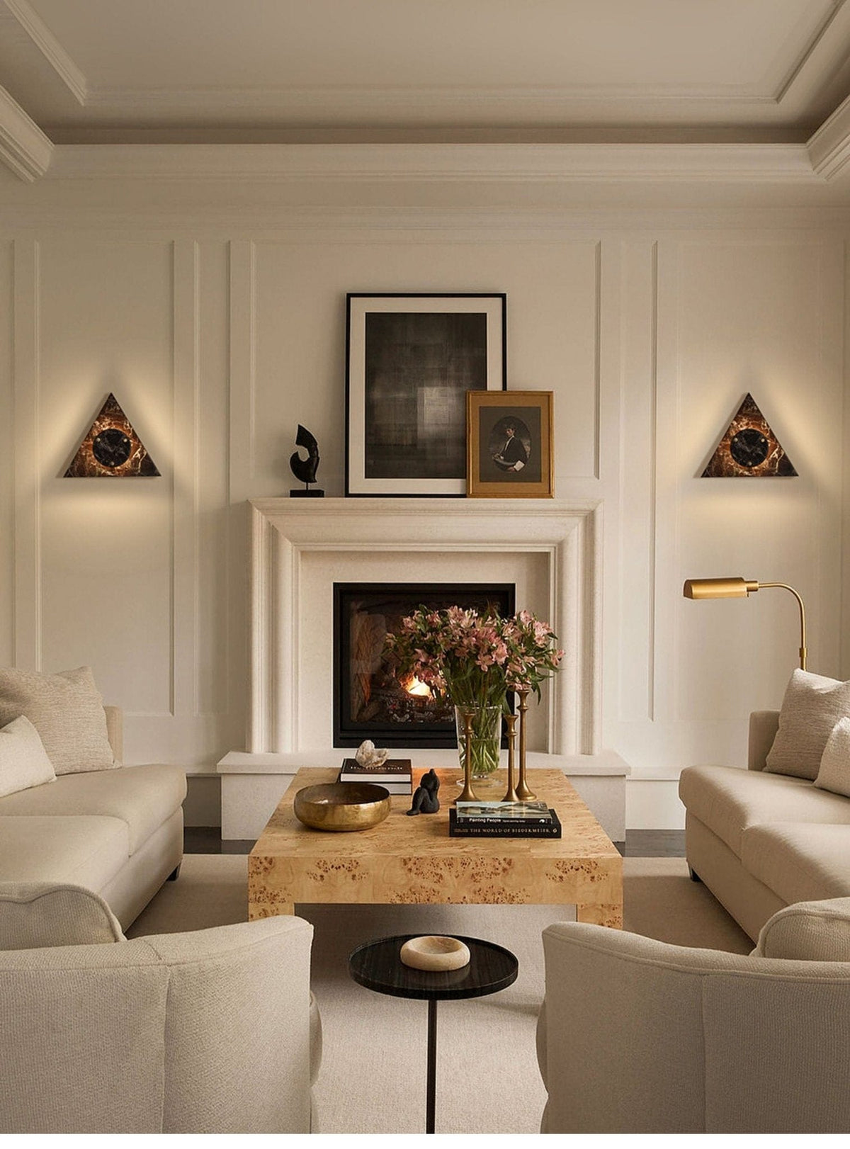 Nøordka Light Bespoke Wall Light Fixture Triangular Marble Contemporary Wall Light