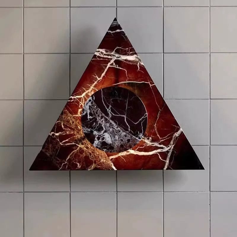 Nøordka Light Bespoke Wall Light Fixture Triangular Marble Contemporary Wall Light