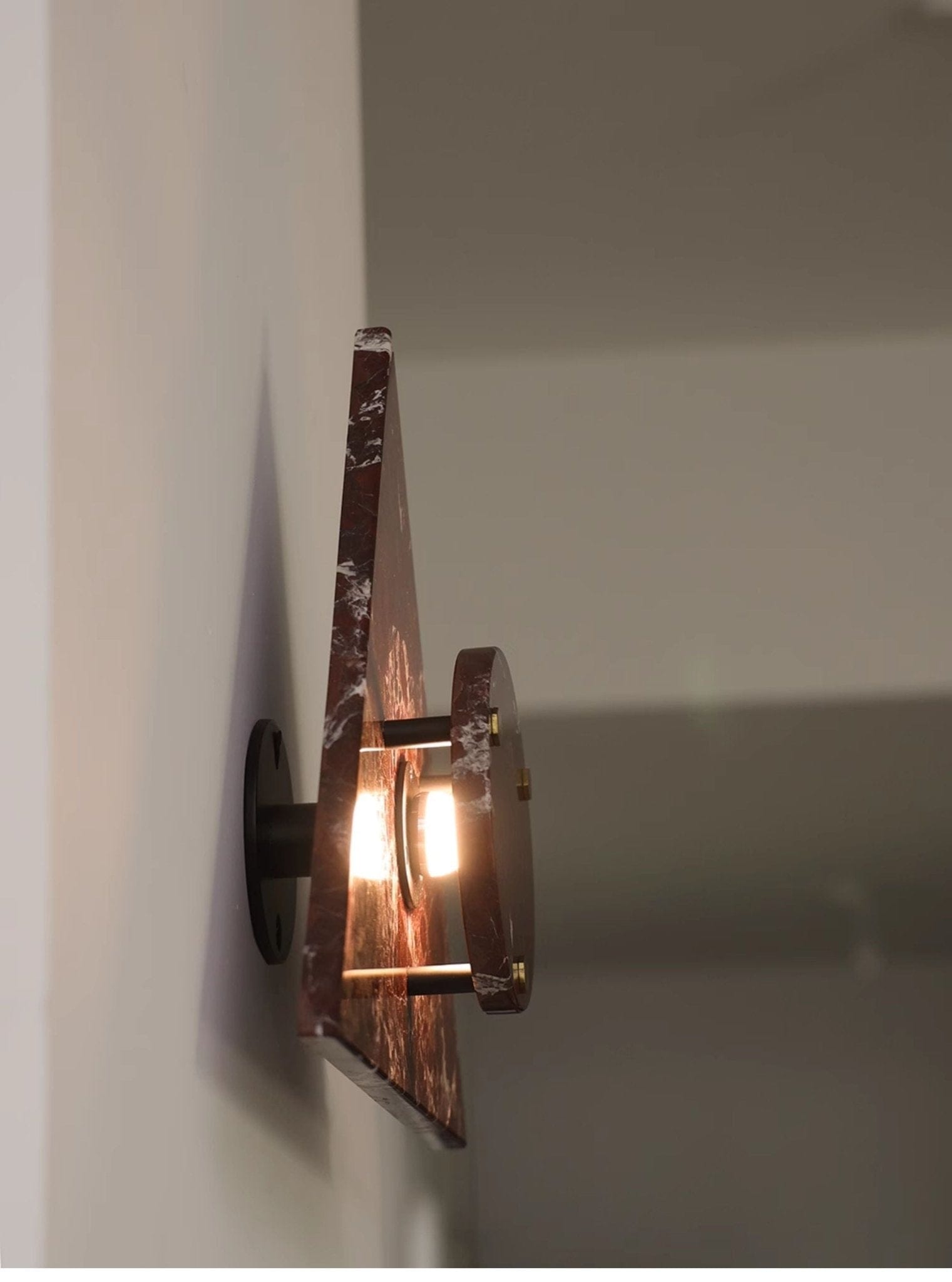 Nøordka Light Bespoke Wall Light Fixture Triangular Marble Contemporary Wall Light