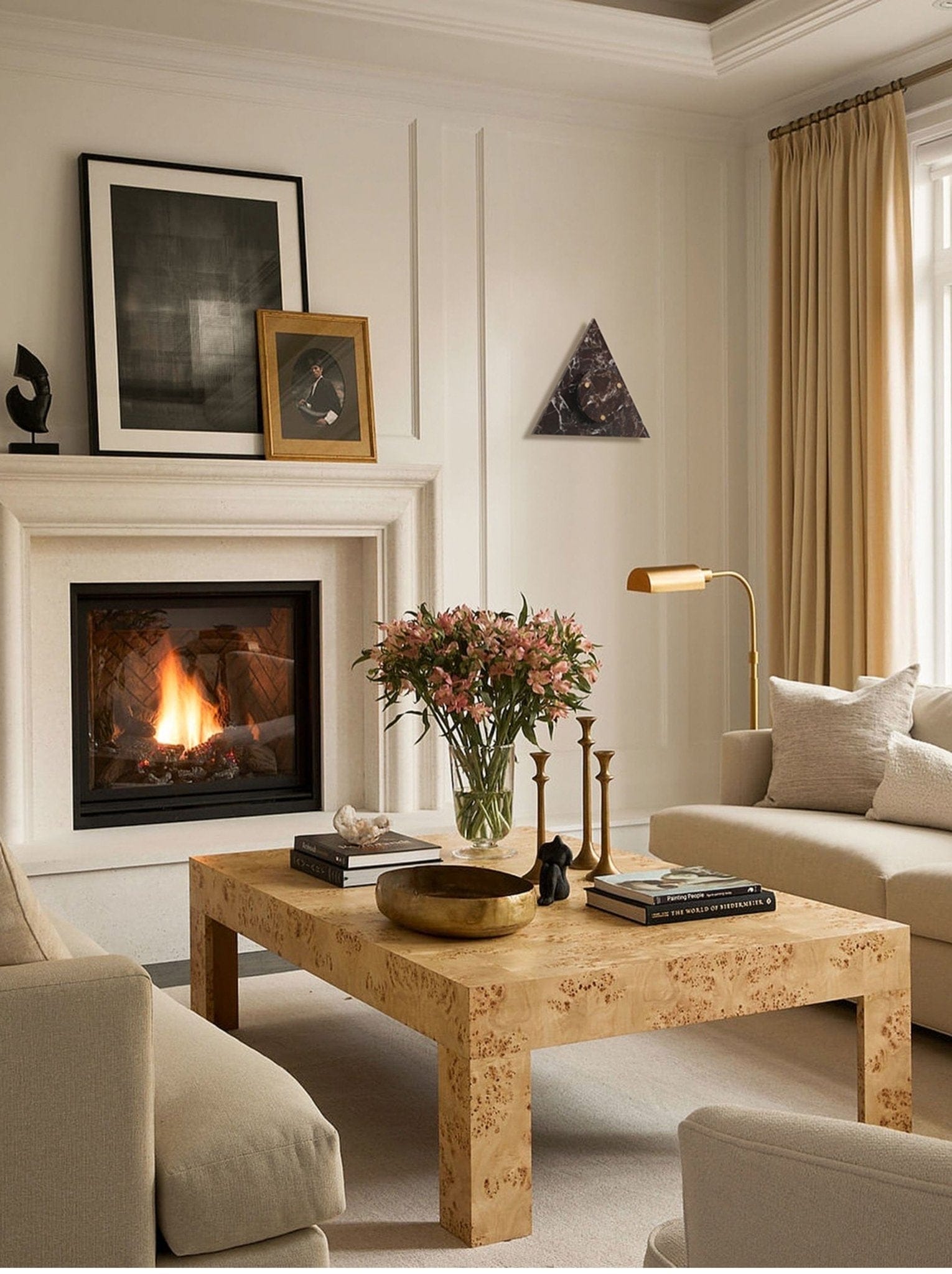 Nøordka Light Bespoke Wall Light Fixture Triangular Marble Contemporary Wall Light