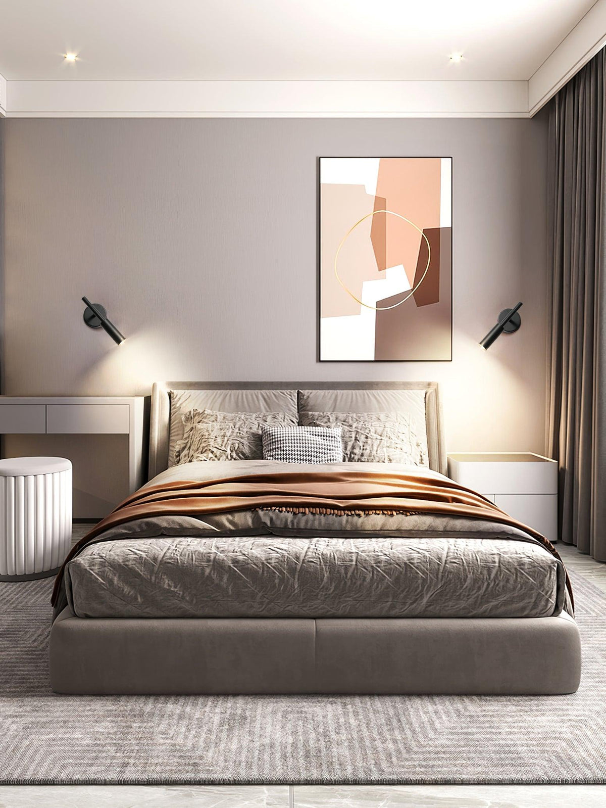 Nøordka Light Bespoke Wall Light Fixture Tubular Contemporary Bedhead Mounted Wall Light