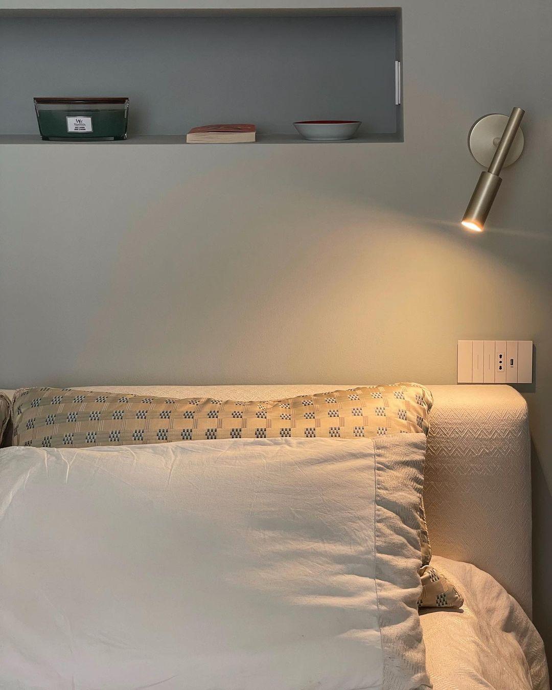 Nøordka Light Bespoke Wall Light Fixture Tubular Contemporary Bedhead Mounted Wall Light