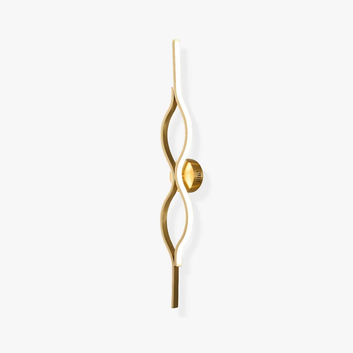Nøordka Light Bespoke Wall Light Fixture Twist Nordic Inspired Brass Finish Wall Light