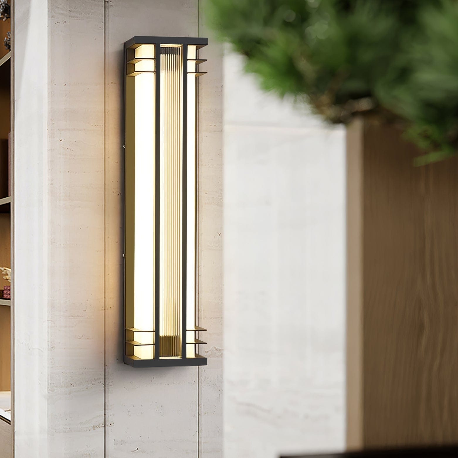 Nøordka Light Bespoke Wall Light Fixture Vertical Stainless Steel Contemporary Wall Light