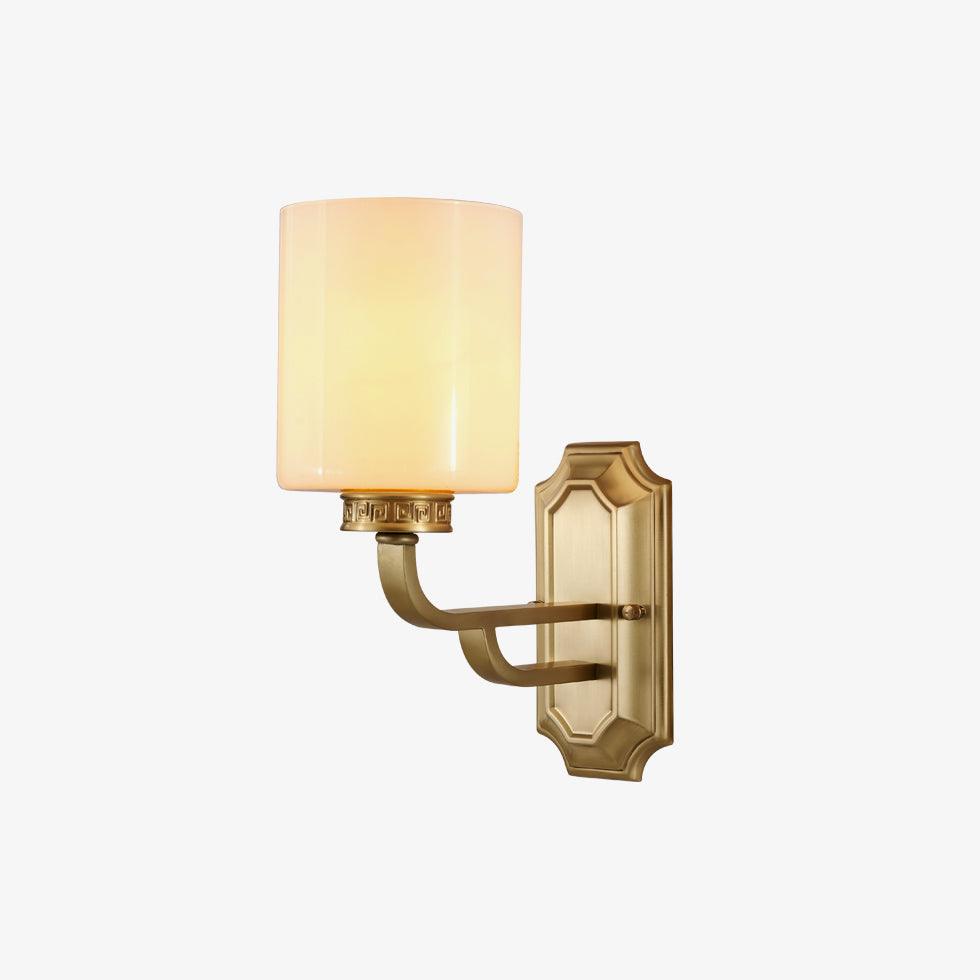 Nøordka Light Bespoke Wall Light Fixture W 5.1″ x H 11.4″ / W 13cm x H 29cm / Brass & White Polished Copper Contemporary Glass Wall Sconce