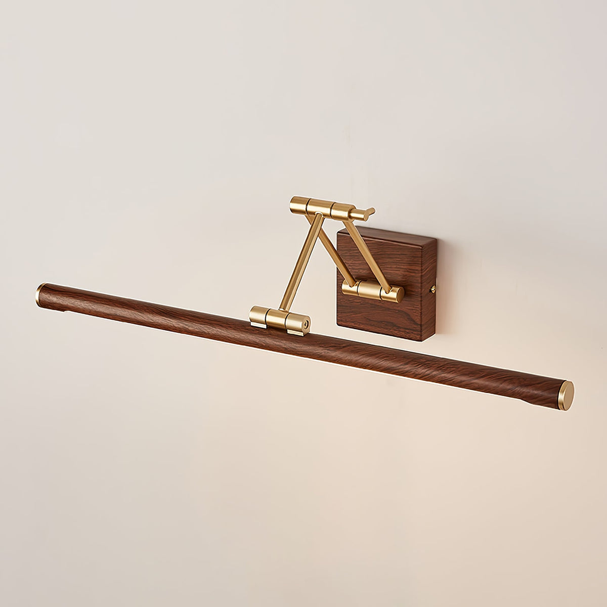 Nøordka Light Bespoke Wall Light Fixture Walnut Tone Linear Contemporary Wall Light