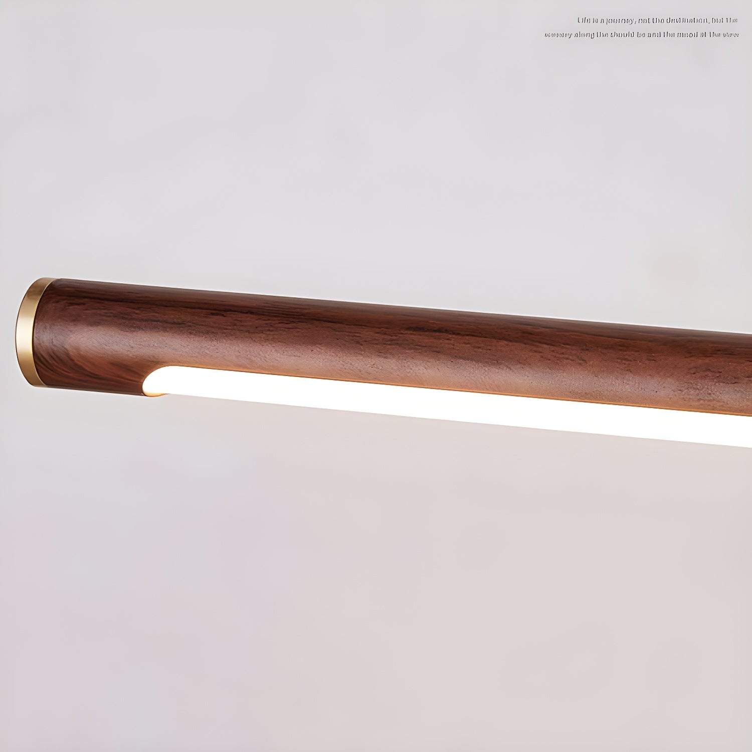 Nøordka Light Bespoke Wall Light Fixture Walnut Tone Linear Contemporary Wall Light