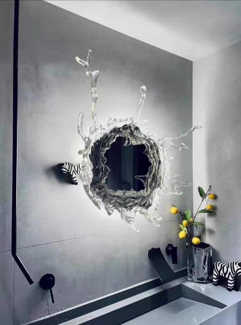 Nøordka Light Bespoke Wall Light Fixture Water Drop Contemporary Mirrored Glass Wall Sconce