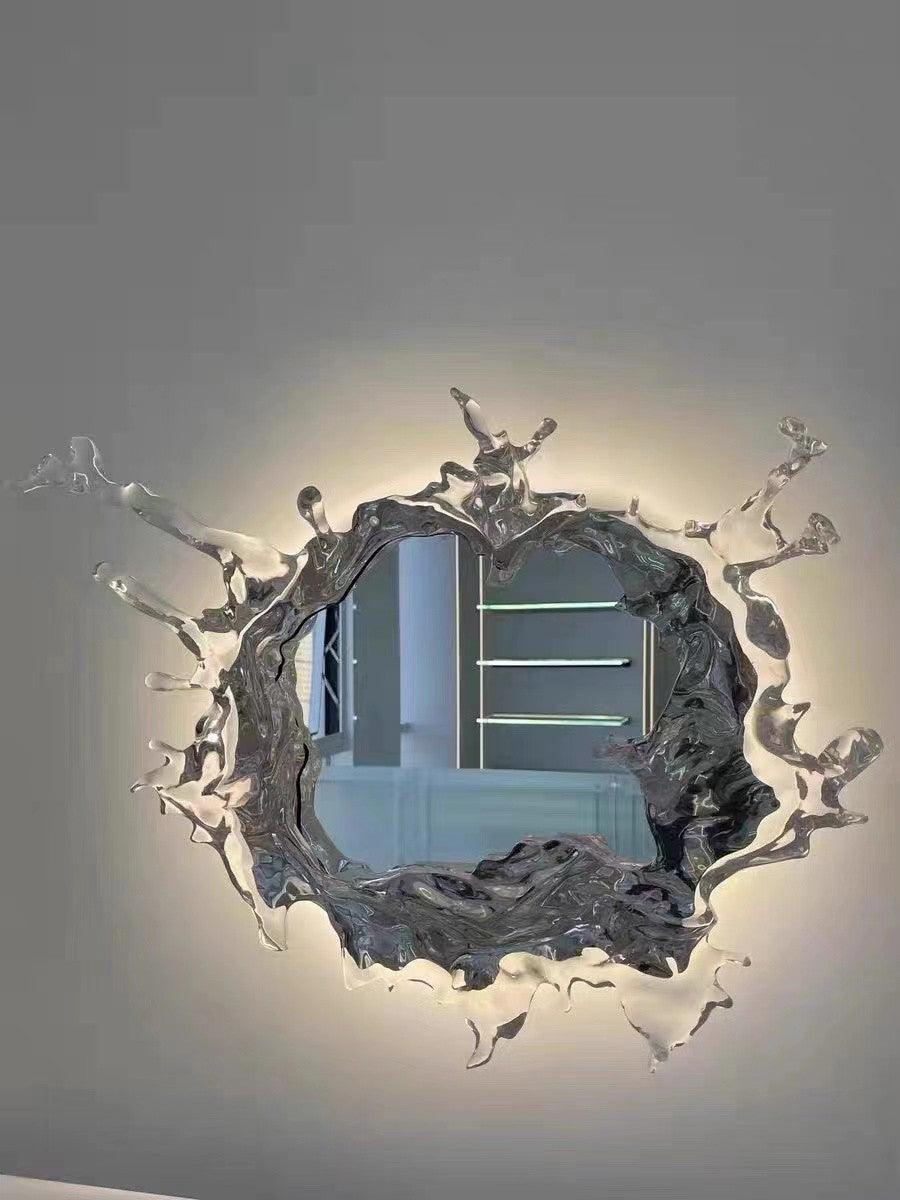 Nøordka Light Bespoke Wall Light Fixture Water Drop Contemporary Mirrored Glass Wall Sconce