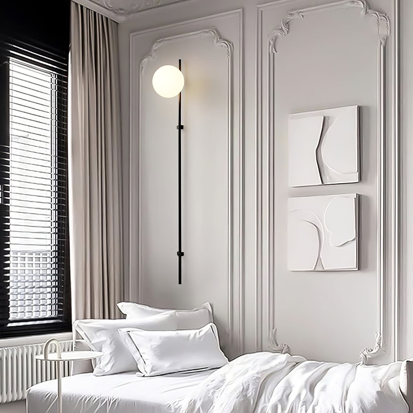 Nøordka Light Bespoke Wall Light Fixture White Glass Scandinavian Inspired Wall Light