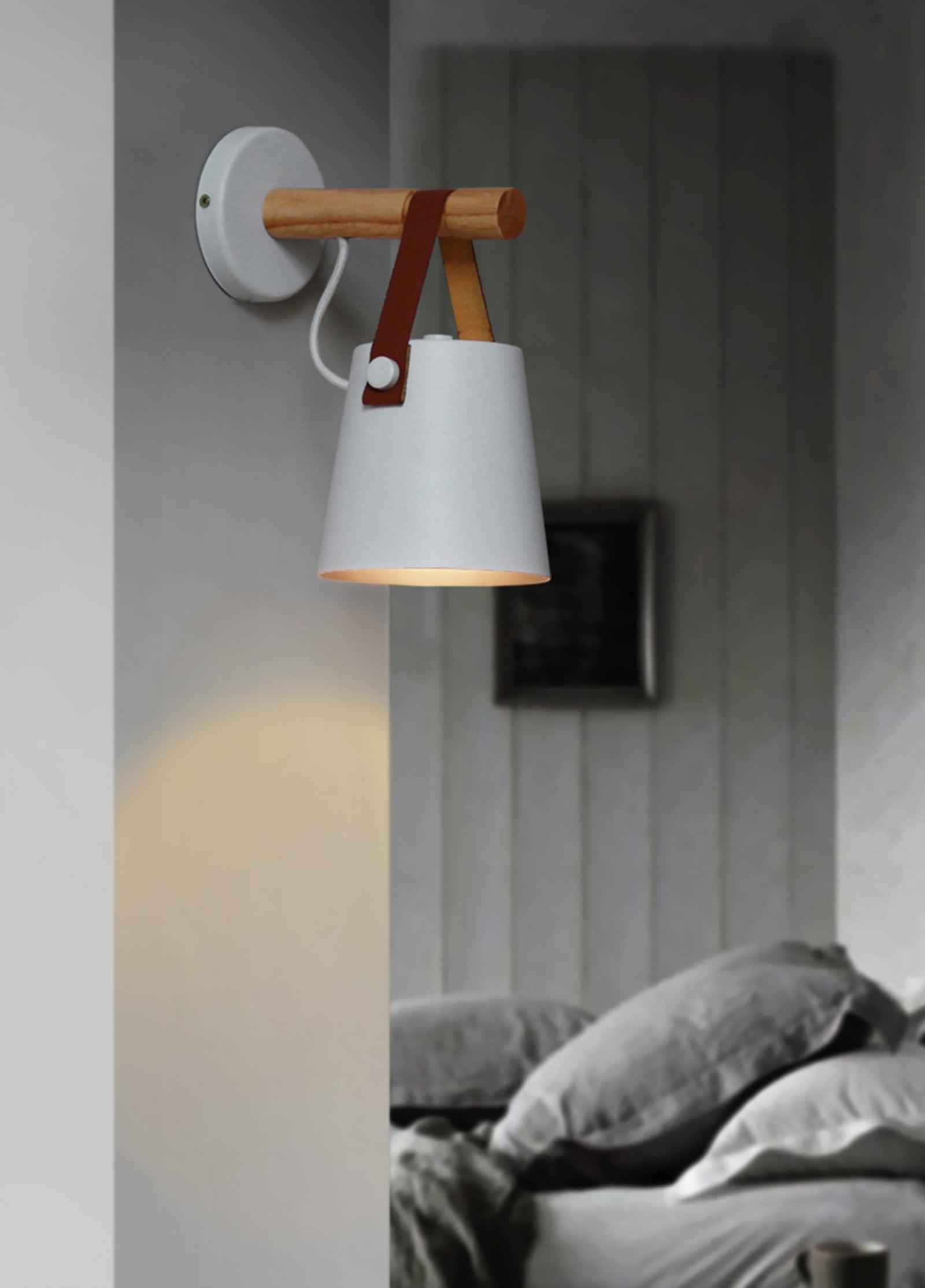 Nøordka Light Bespoke Wall Light Fixture Wooden Conical Nordic Inspired Wall Light