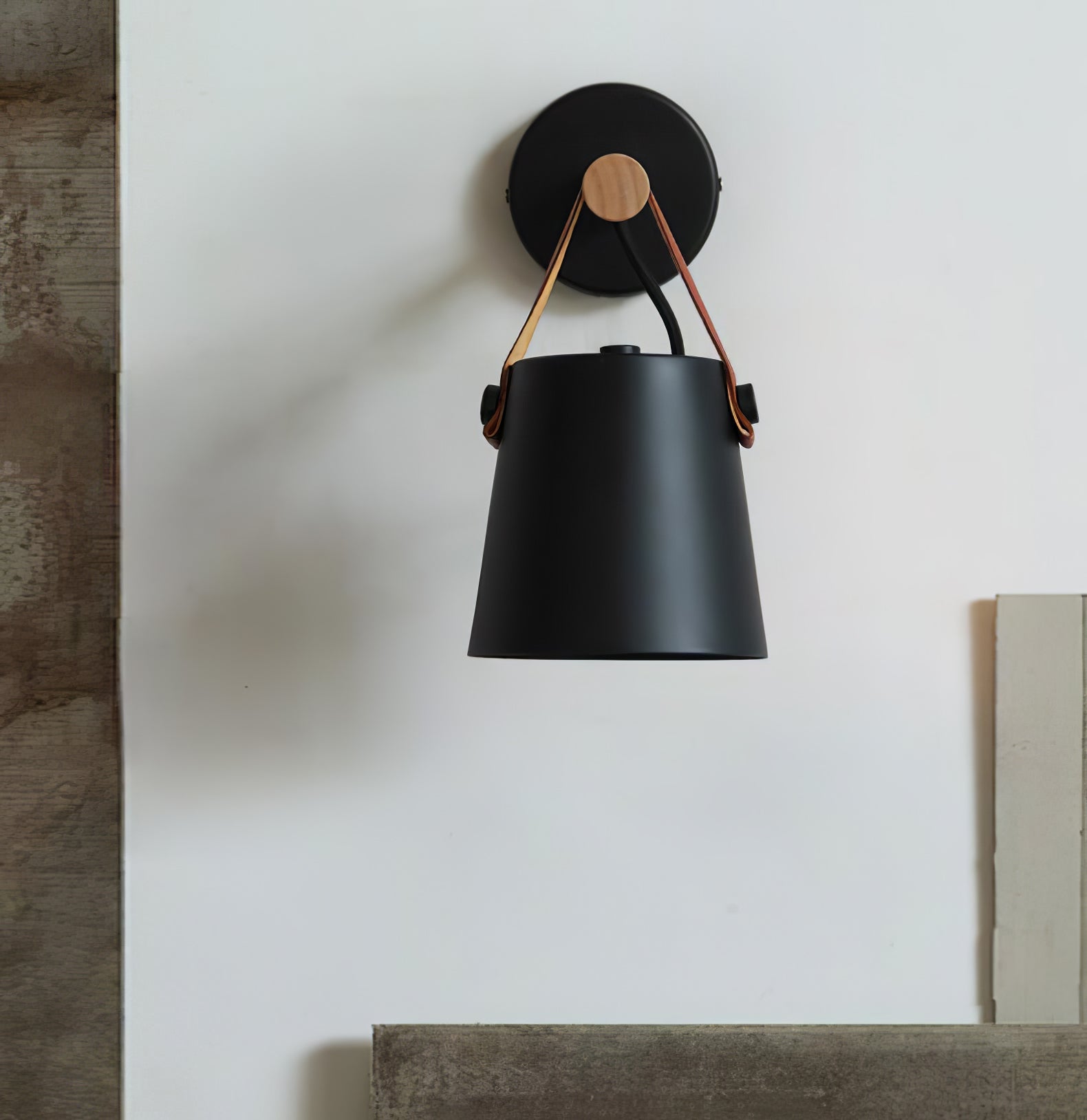 Nøordka Light Bespoke Wall Light Fixture Wooden Conical Nordic Inspired Wall Light