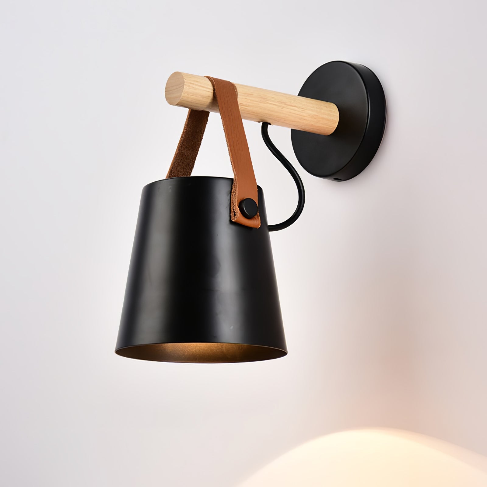 Nøordka Light Bespoke Wall Light Fixture Wooden Conical Nordic Inspired Wall Light