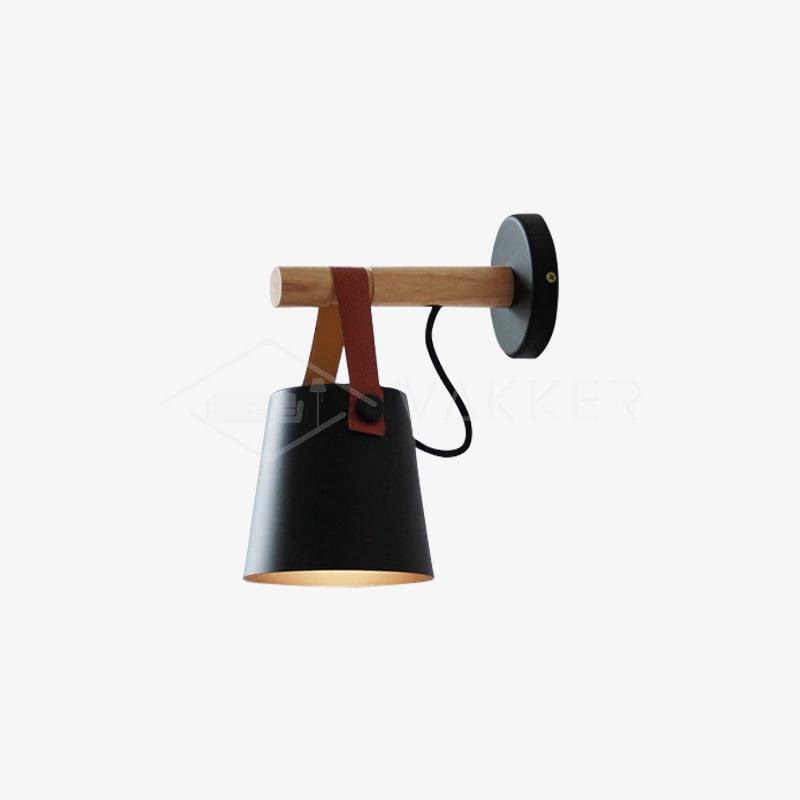Nøordka Light Bespoke Wall Light Fixture Wooden Conical Nordic Inspired Wall Light