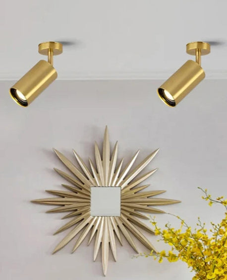 Nøordka Light Ceiling Light Fixtures 2 Ceiling Mounted Gold &amp; Black Spotlight Ceiling Track Lighting Fixture