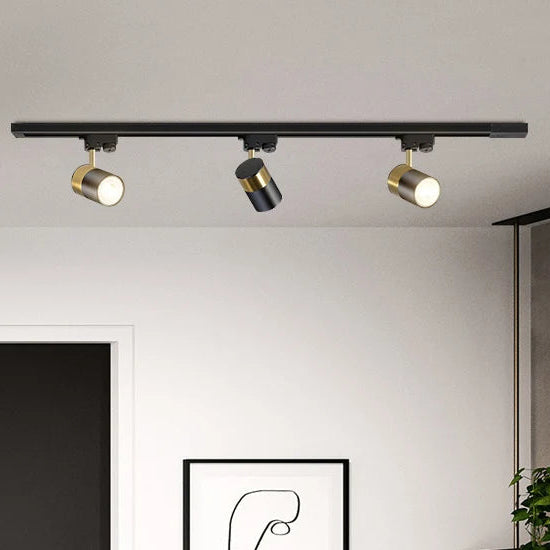 Nøordka Light Ceiling Light Fixtures 3 Bulbs Black Industrial Track Light Spotlight Fixture