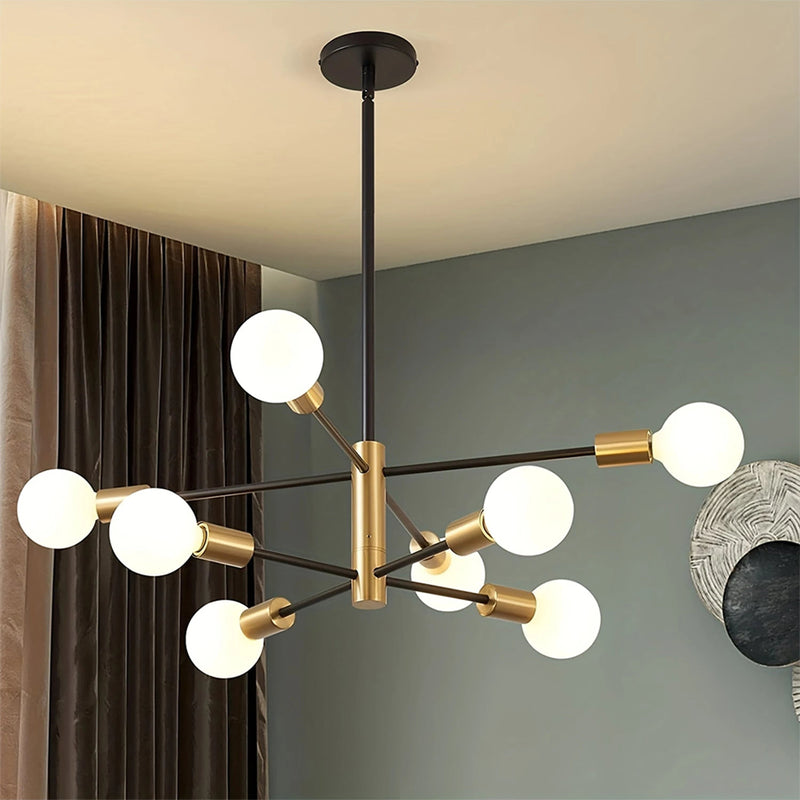 Nøordka Light Ceiling Light Fixtures 8 Head / Warm Light Modern Energy Saving Black &amp; Gold Branch Flush Mount Ceiling Light