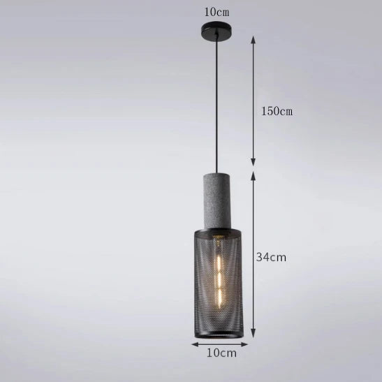 Nøordka Light Ceiling Light Fixtures A Vintage Concrete Tone Pendant Light Fixture