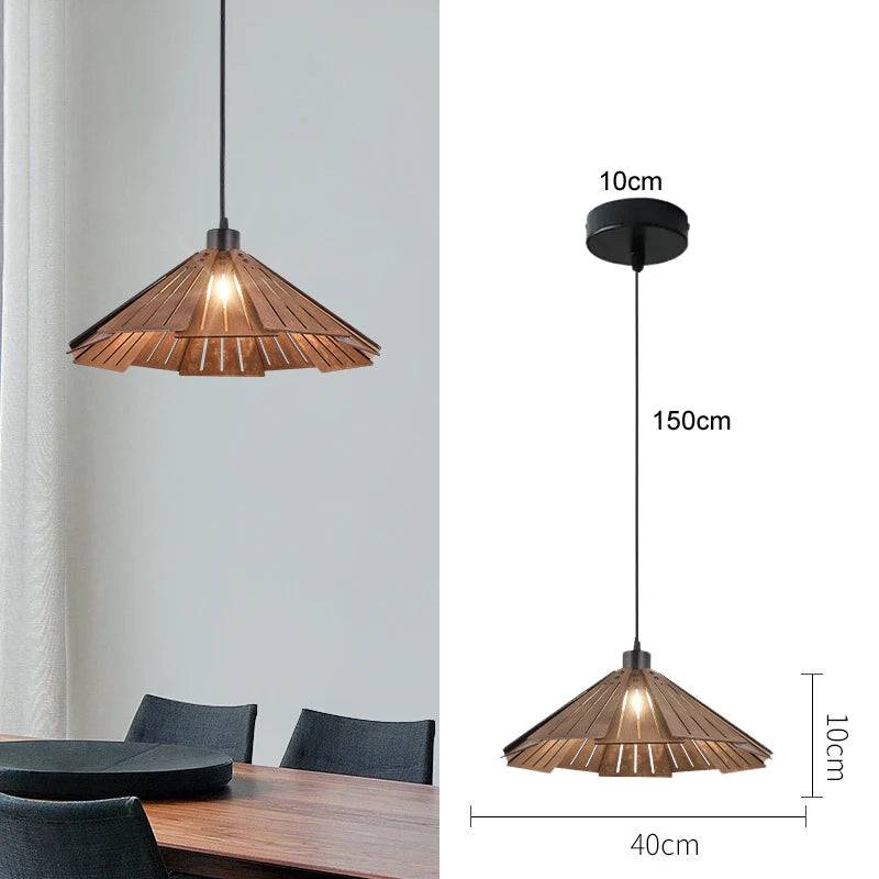 Nøordka Light Ceiling Light Fixtures A Wabi-Sabi Style Wood Pendant Light Fixture