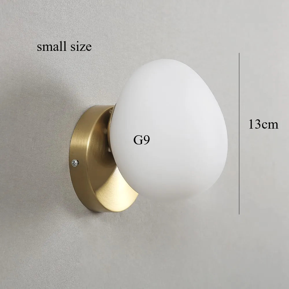 Nøordka Light Ceiling Light Fixtures Artistic Egg Bulb Wall Light Fixture in White Acrylic Shade