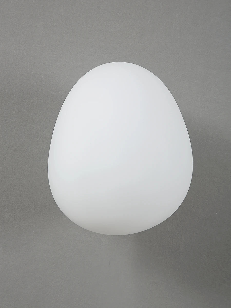 Nøordka Light Ceiling Light Fixtures Artistic Egg Bulb Wall Light Fixture in White Acrylic Shade