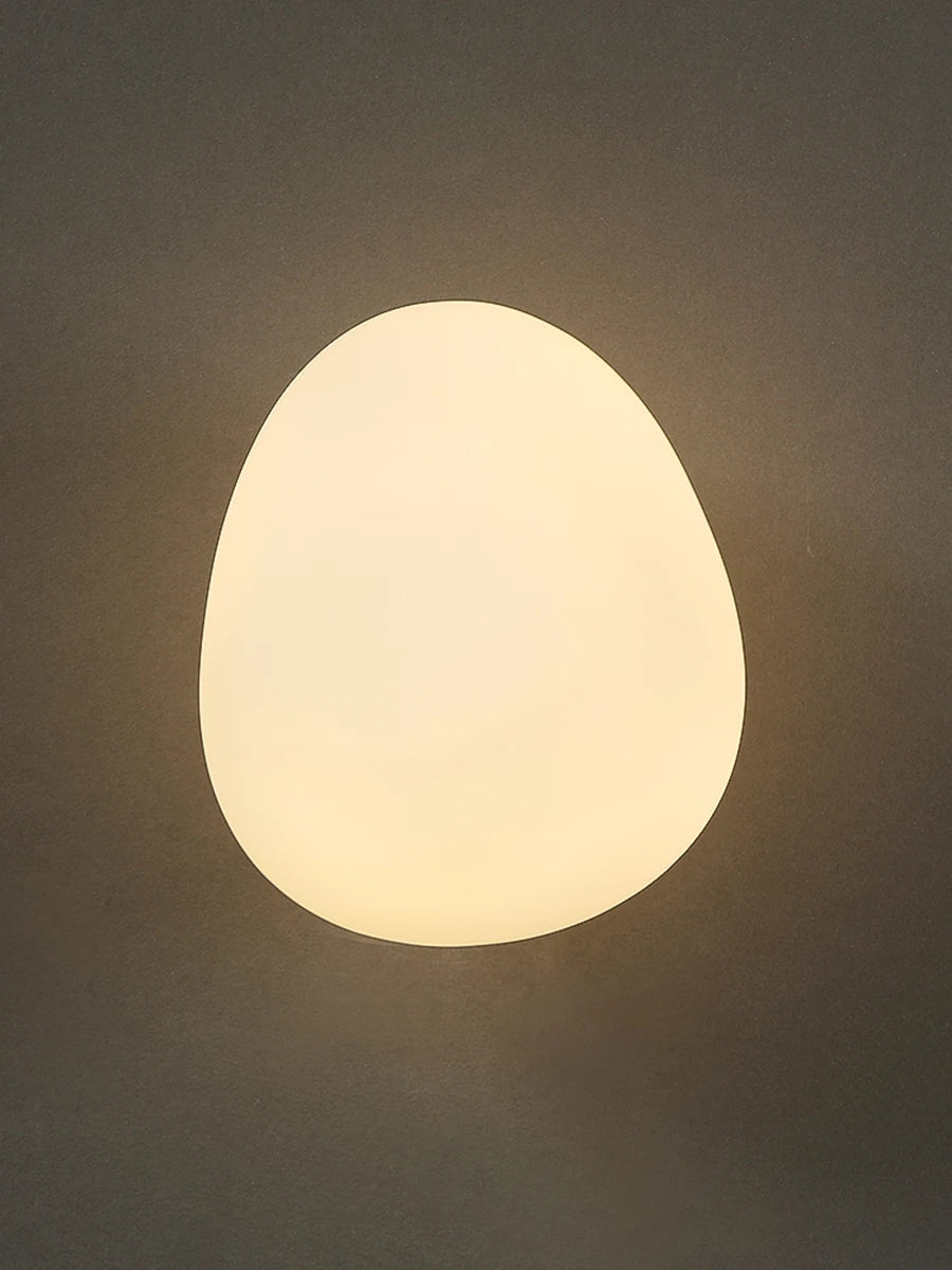 Nøordka Light Ceiling Light Fixtures Artistic Egg Bulb Wall Light Fixture in White Acrylic Shade