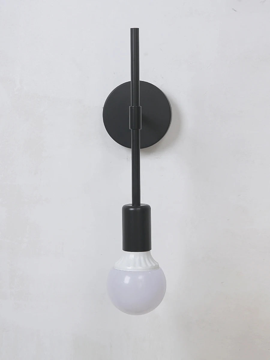 Nøordka Light Ceiling Light Fixtures Black Iron &amp; Glass Wall Lamp Light Fixture