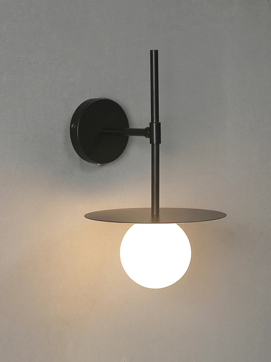 Nøordka Light Ceiling Light Fixtures Black Iron &amp; Glass Wall Lamp Light Fixture