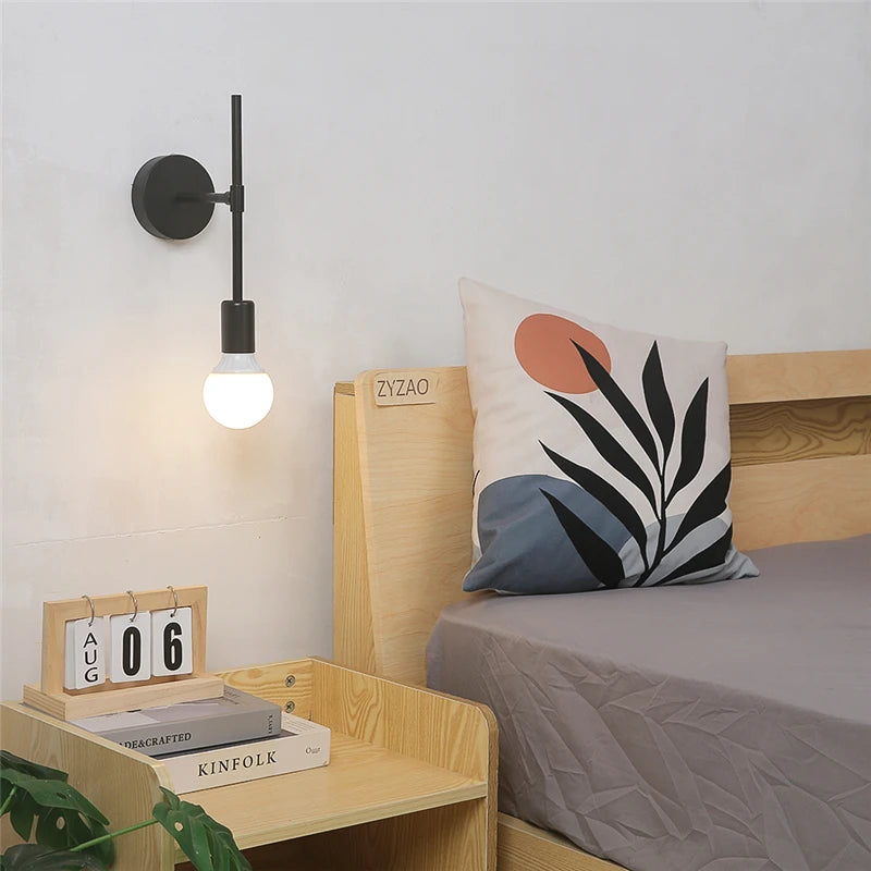 Nøordka Light Ceiling Light Fixtures Black Iron &amp; Glass Wall Lamp Light Fixture