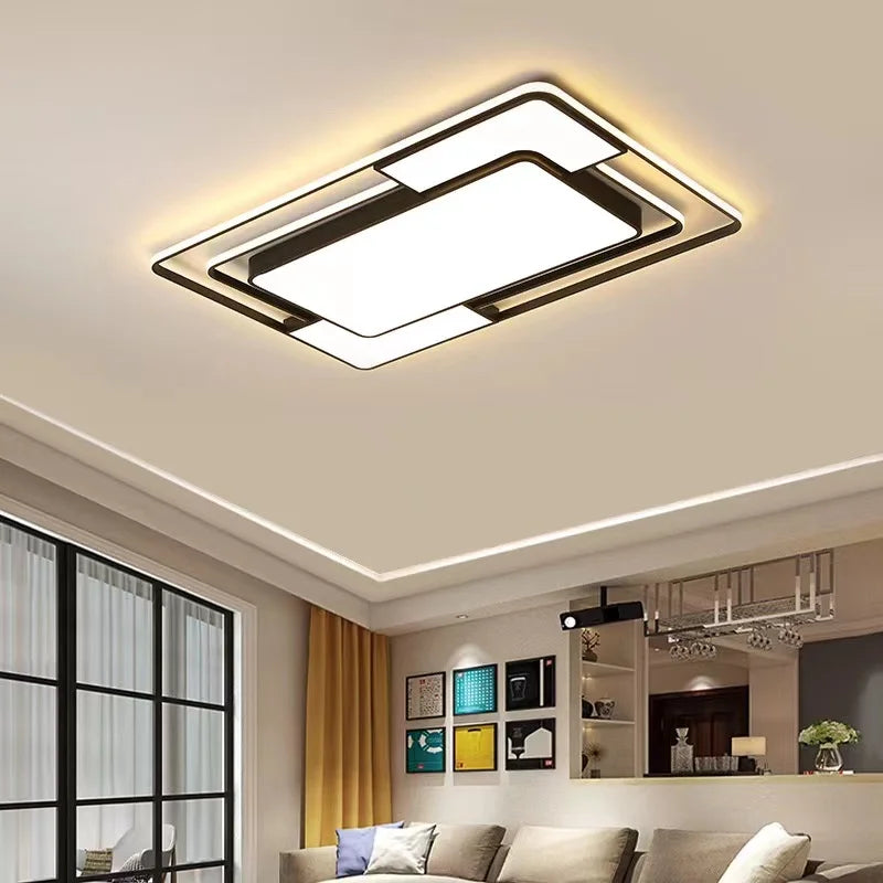 Nøordka Light Ceiling Light Fixtures Black Iron Nordic Inspired Flush-Mount Ceiling Light