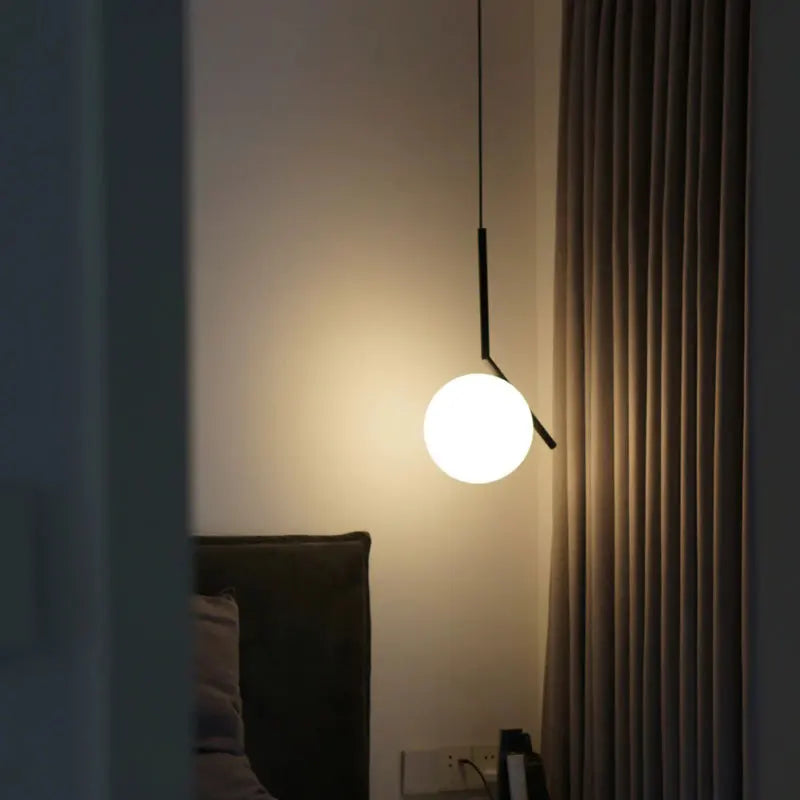 Nøordka Light Ceiling Light Fixtures C style Black / Warm White Nordic Circular Globe Pendant Light Fixture