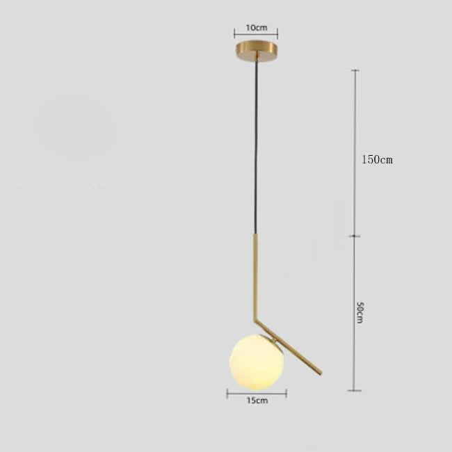 Nøordka Light Ceiling Light Fixtures C style Gold / Warm White Nordic Circular Globe Pendant Light Fixture