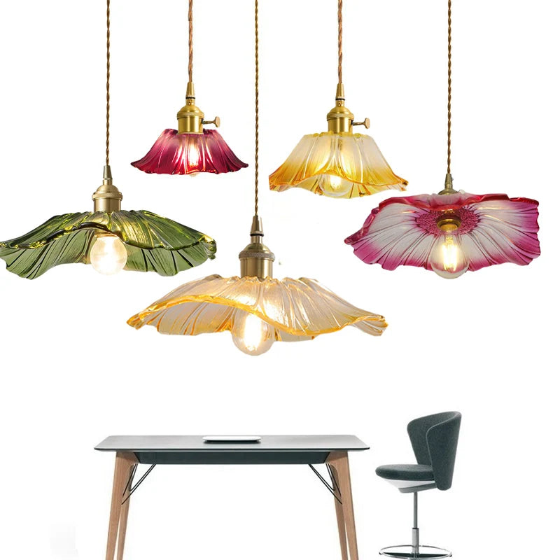 Nøordka Light Ceiling Light Fixtures Colorful Glass Pendant Light Fixture