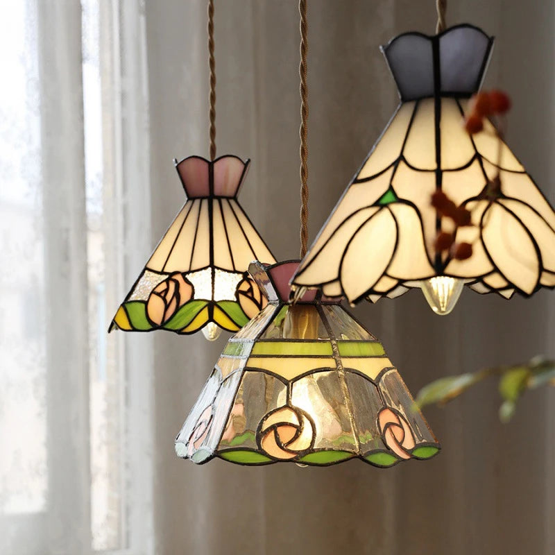 Nøordka Light Ceiling Light Fixtures Colorful Stained Glass Pendant Light Fixture