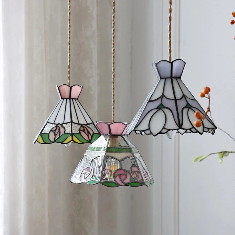 Nøordka Light Ceiling Light Fixtures Colorful Stained Glass Pendant Light Fixture