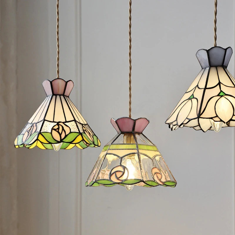 Nøordka Light Ceiling Light Fixtures Colorful Stained Glass Pendant Light Fixture