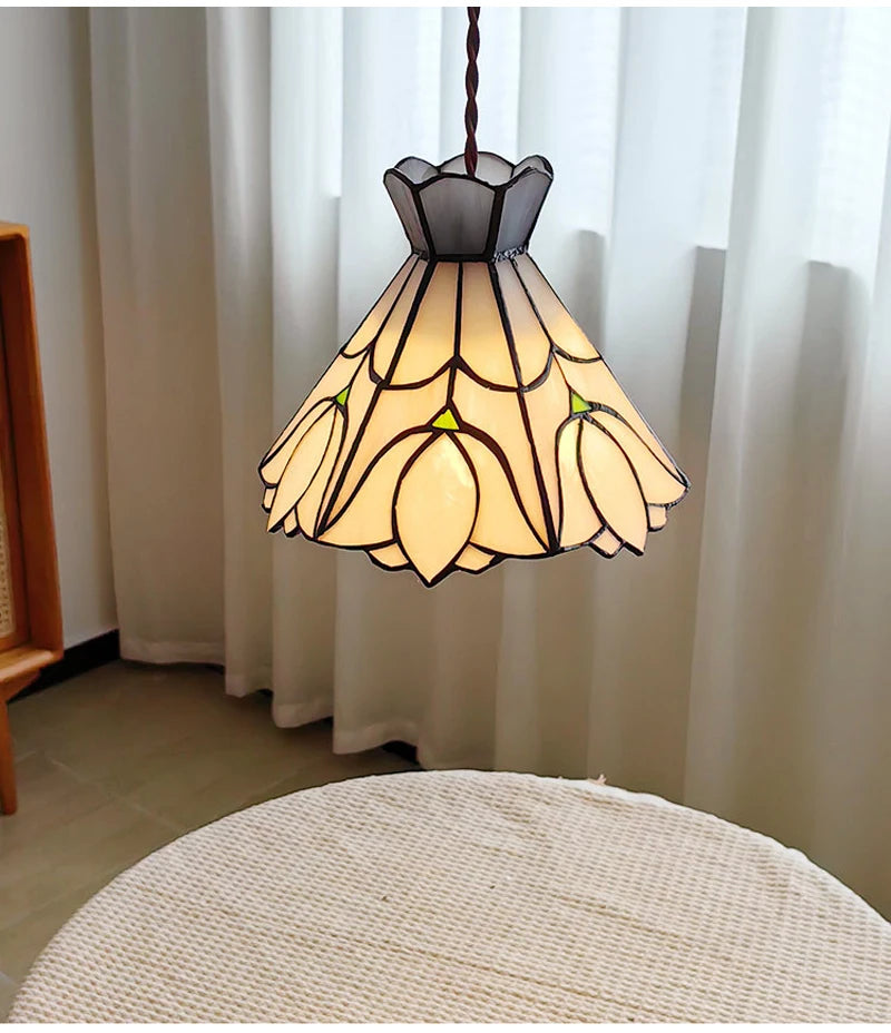Nøordka Light Ceiling Light Fixtures Colorful Stained Glass Pendant Light Fixture