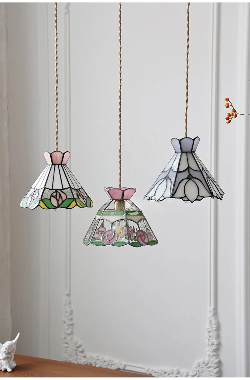 Nøordka Light Ceiling Light Fixtures Colorful Stained Glass Pendant Light Fixture