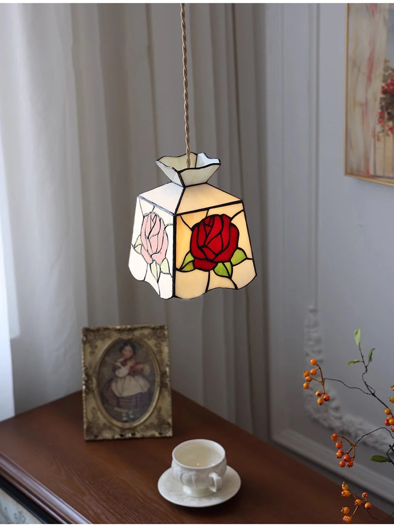 Nøordka Light Ceiling Light Fixtures Colorful Stained Glass Pendant Light Fixture