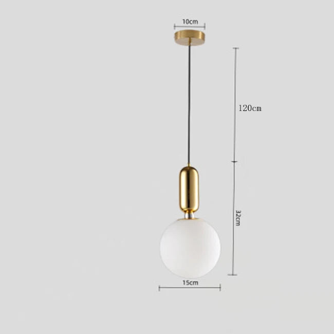 Nøordka Light Ceiling Light Fixtures E style Gold / Warm White Nordic Circular Globe Pendant Light Fixture