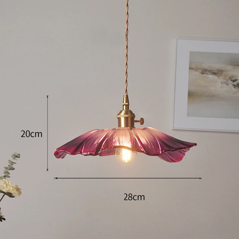 Nøordka Light Ceiling Light Fixtures F / Warm White Vintage Flower Glass Ceiling Light