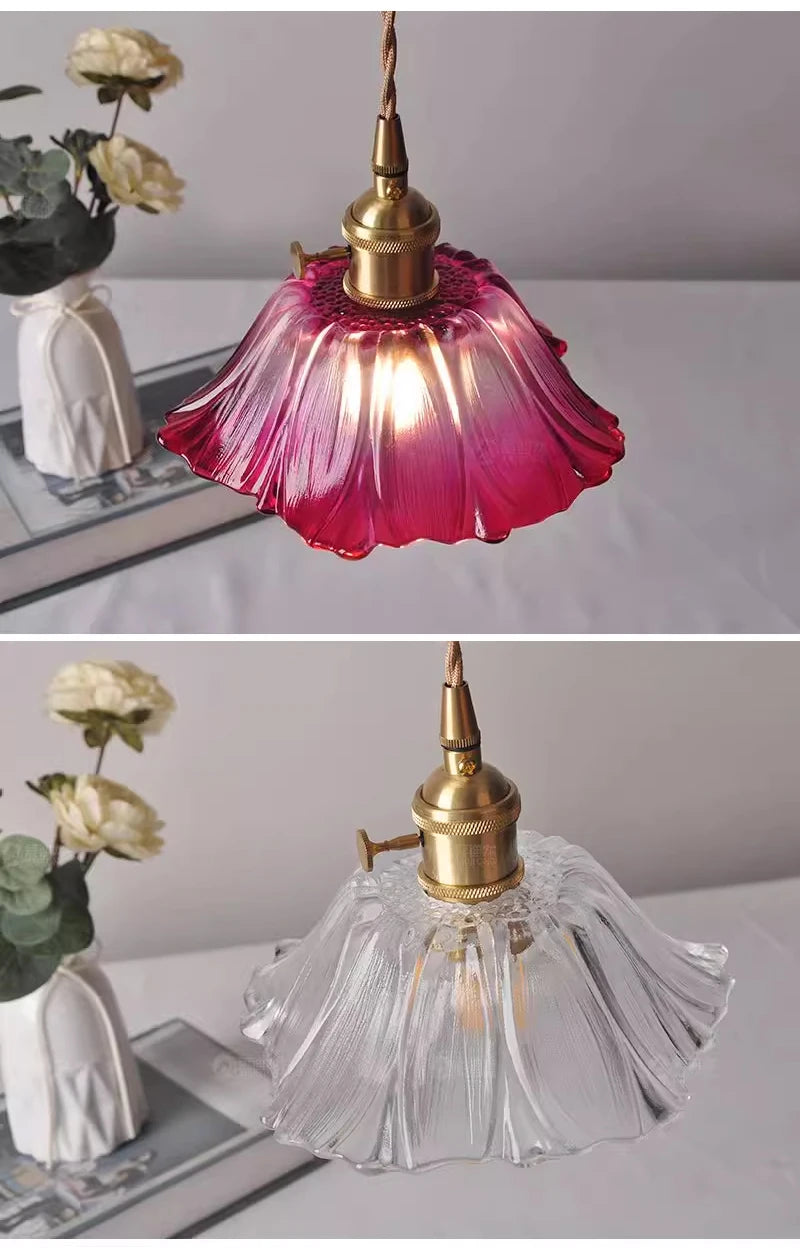 Nøordka Light Ceiling Light Fixtures Floral Glass Flush Mount Ceiling Light Fixture