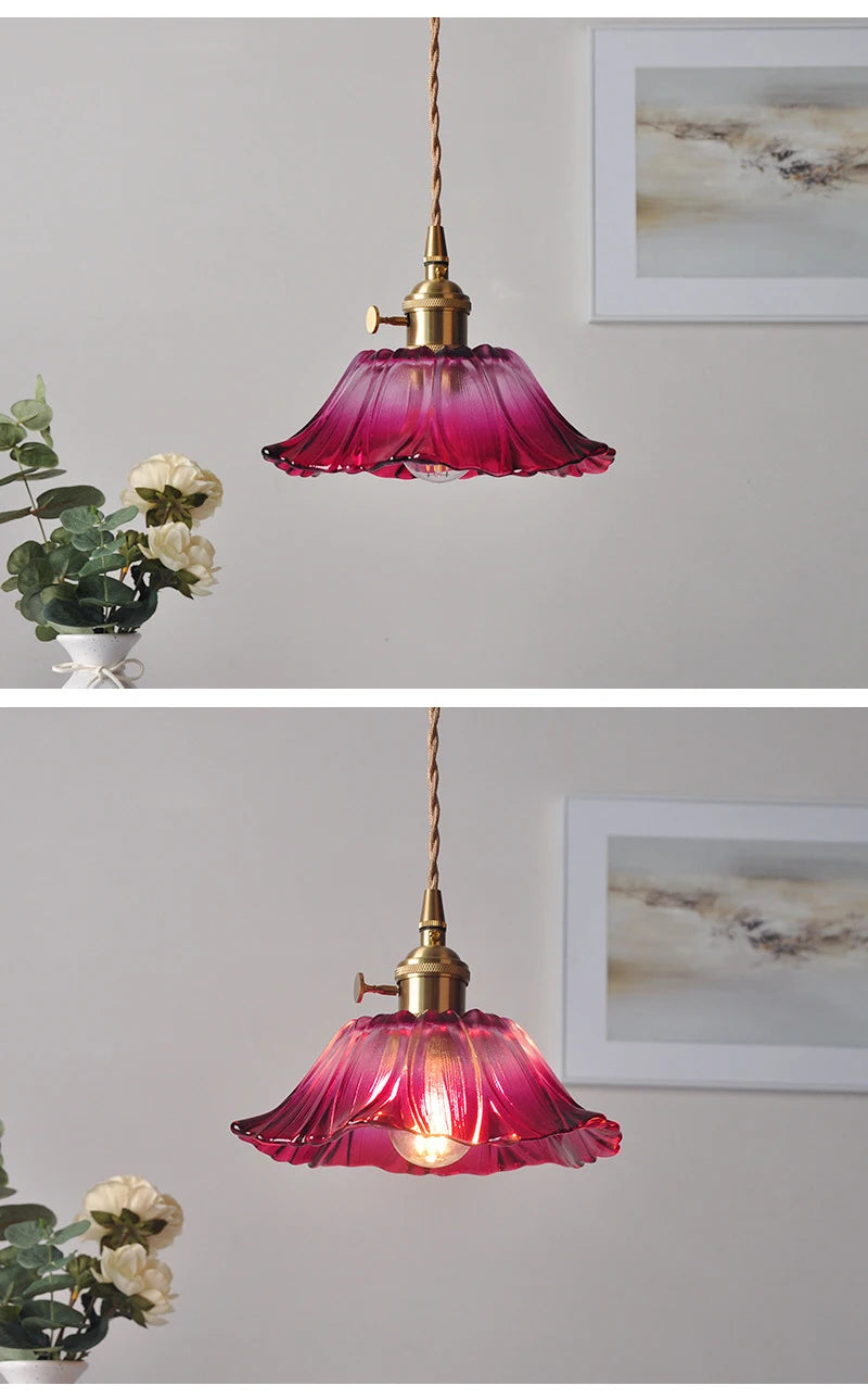 Nøordka Light Ceiling Light Fixtures Floral Glass Flush Mount Ceiling Light Fixture