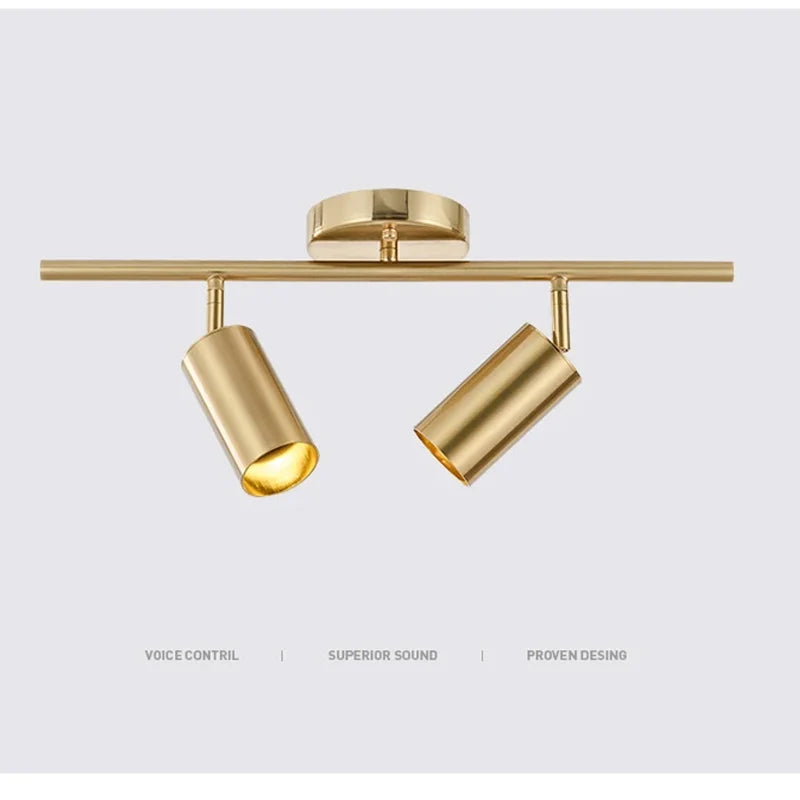 Nøordka Light Ceiling Light Fixtures Gold &amp; Black Spotlight Ceiling Track Lighting Fixture