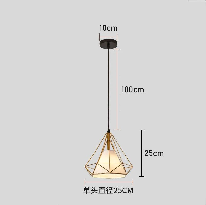 Nøordka Light Ceiling Light Fixtures Golden Pendant / Use Your Own Bulb Vintage Iron Caged Flush-Mount Ceiling Light for Bedroom Decor
