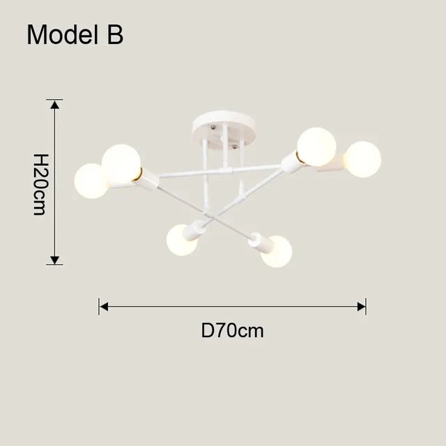 Nøordka Light Ceiling Light Fixtures Iron Mid Century Modern Flush Mount Ceiling Light