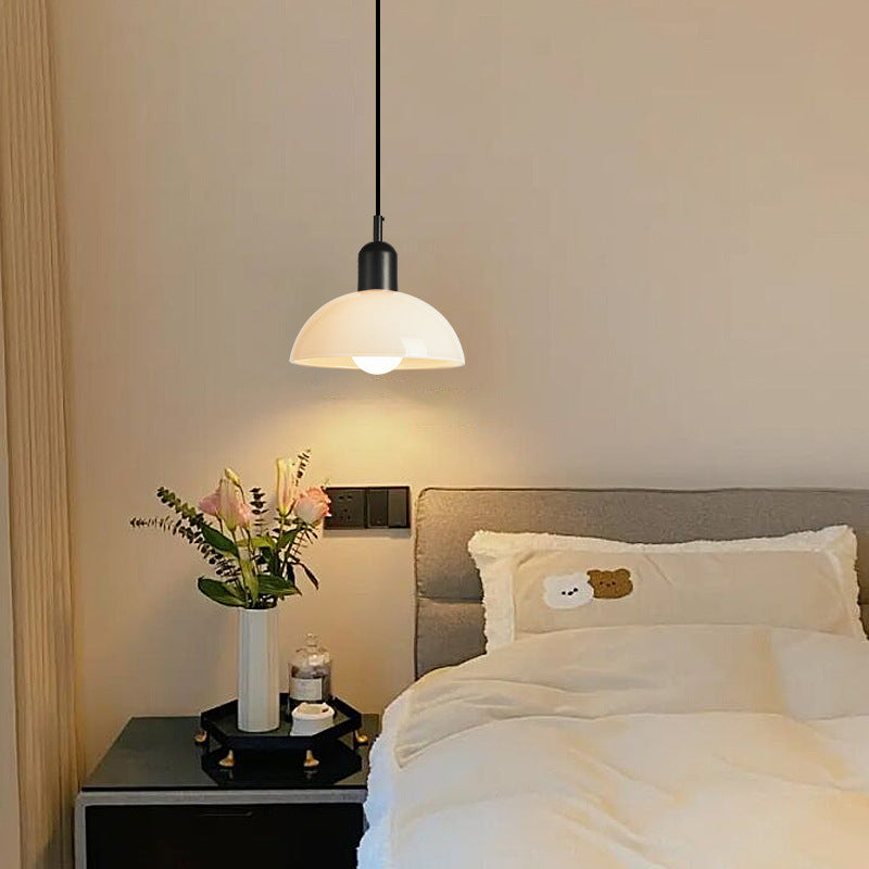 Nøordka Light Ceiling Light Fixtures Large White / Black Cup / Three Step Light Antique Glass Retro Pendant Light