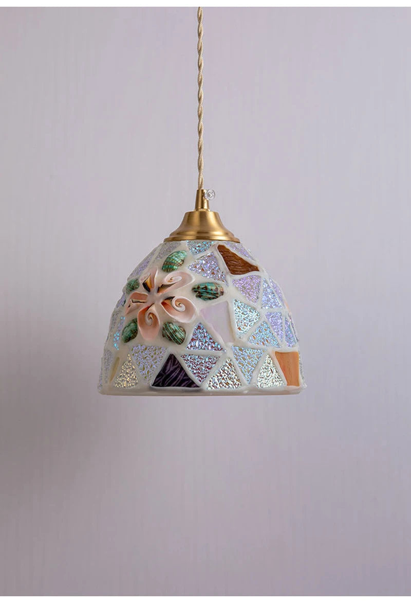 Nøordka Light Ceiling Light Fixtures Mediterranean Sea Shell Pendant Light Fixture
